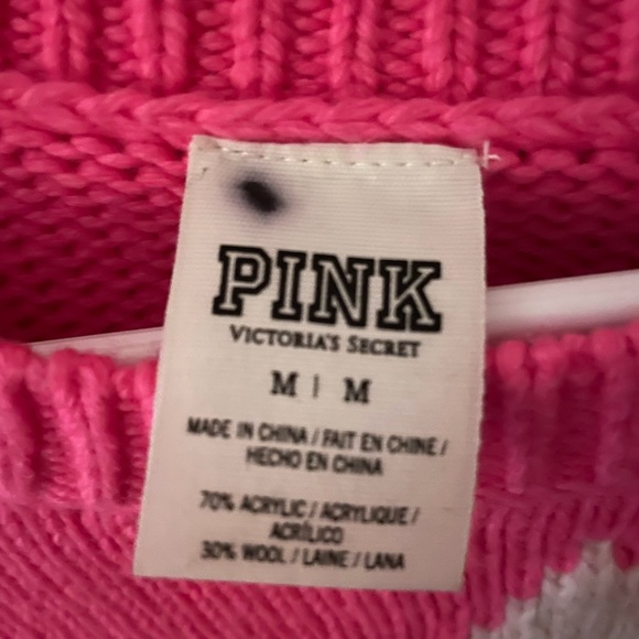 Pink Victoria’s Secret Knit Star Sweater Medium - Picture 2 of 5